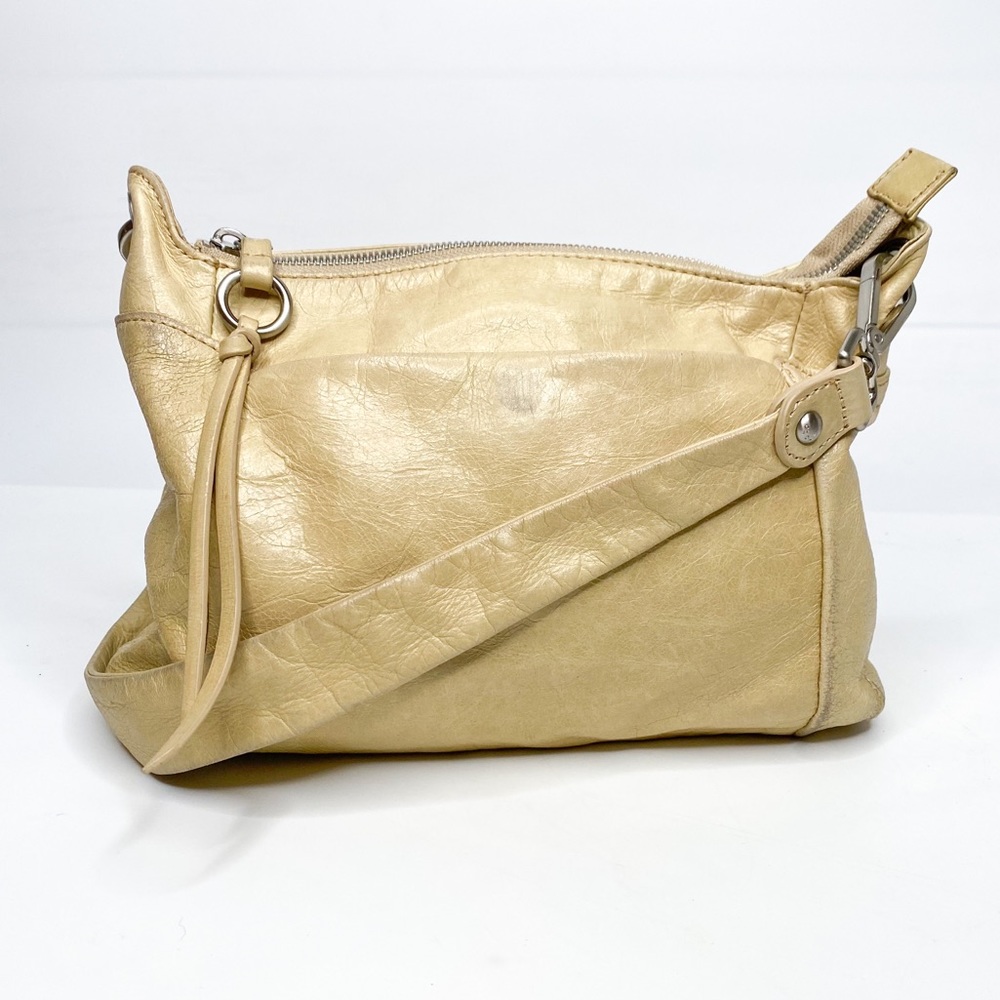 HOBO Intnl Cream Leather Shoulder Bag EUC